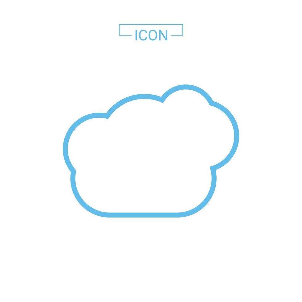 icono de vector de nubes aislado sobre fondo blanco