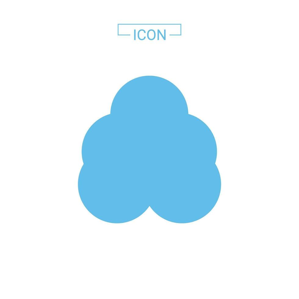 icono de vector de nubes aislado sobre fondo blanco