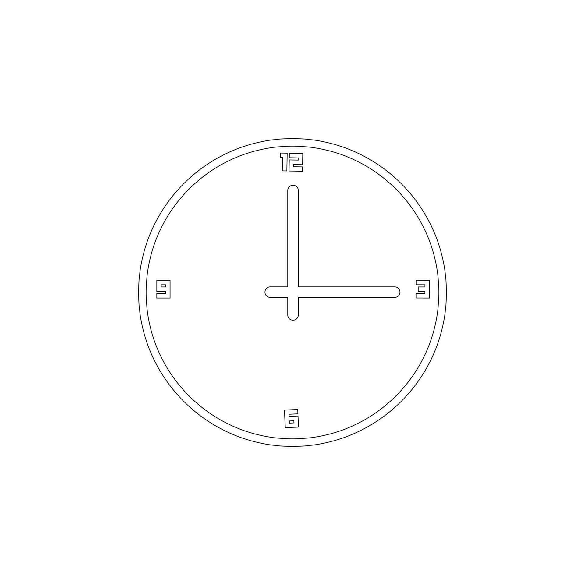 realistic circle shaped analog clock 28286569 Vector Art at Vecteezy