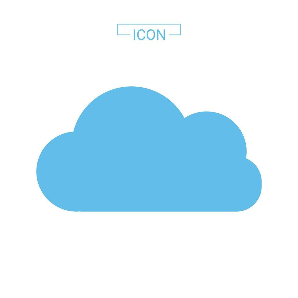 icono de vector de nubes aislado sobre fondo blanco