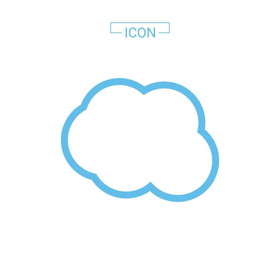 Clouds vector icon isolated on white background