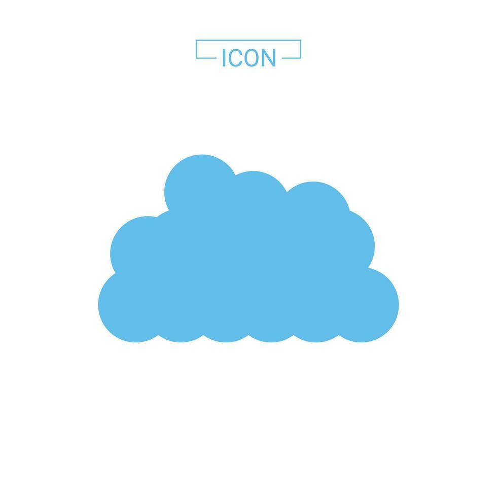 icono de vector de nubes aislado sobre fondo blanco