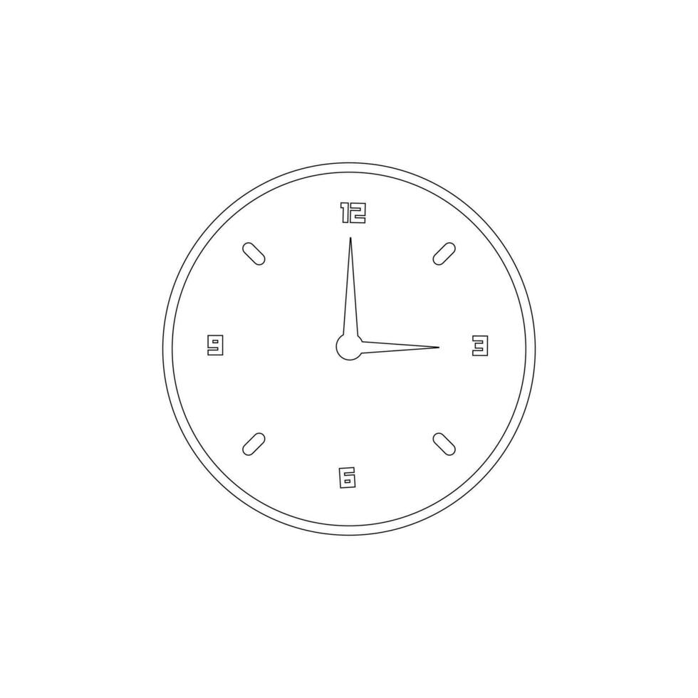 realistic circle shaped analog clock vector