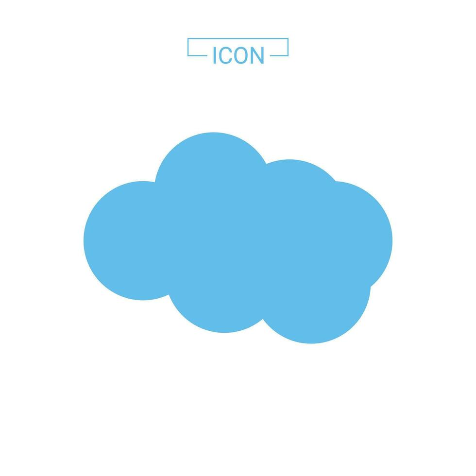 icono de vector de nubes aislado sobre fondo blanco