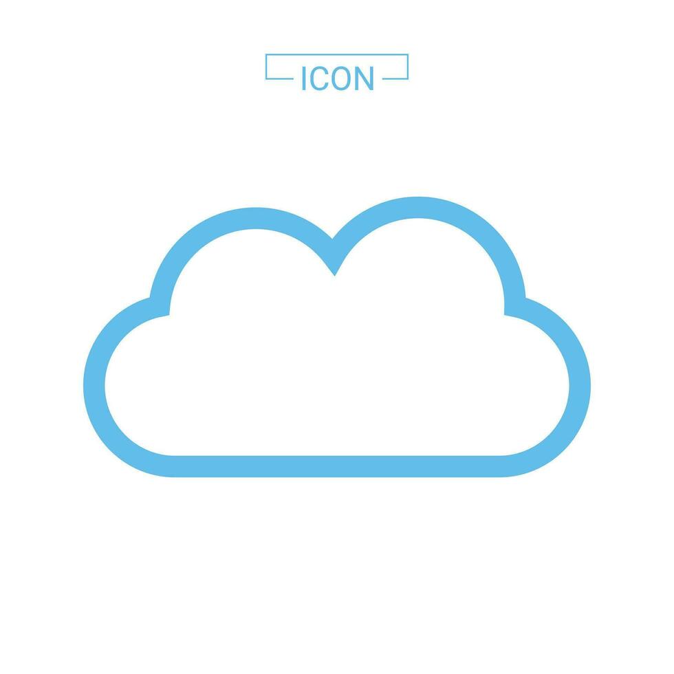 icono de vector de nubes aislado sobre fondo blanco