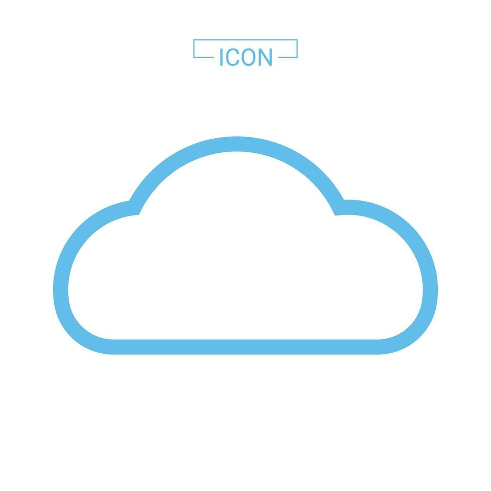 Clouds vector icon isolated on white background