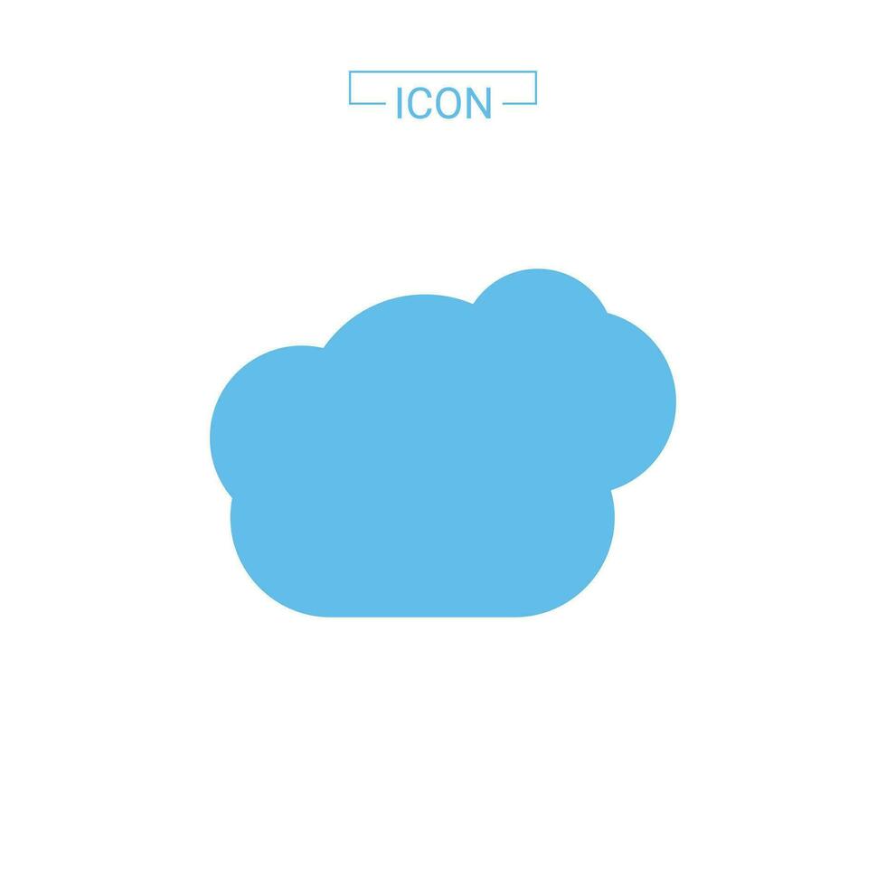 icono de vector de nubes aislado sobre fondo blanco