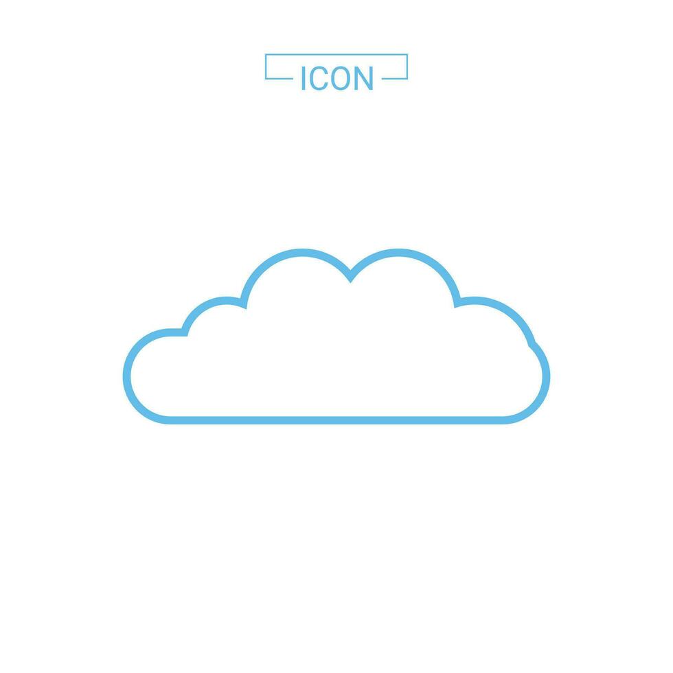 icono de vector de nubes aislado sobre fondo blanco