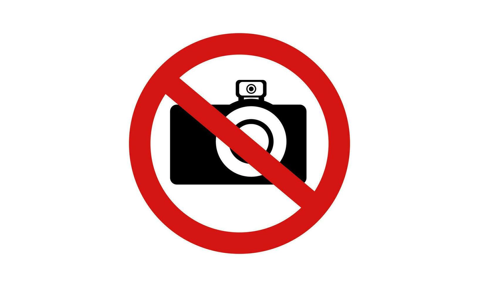 forbidden to take pictures sign vector