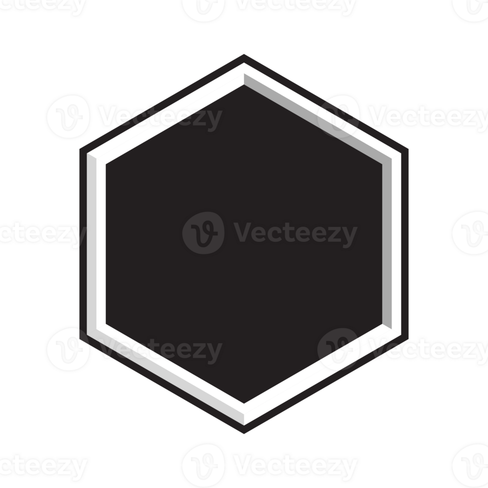 hexagonal forme badge éléments png