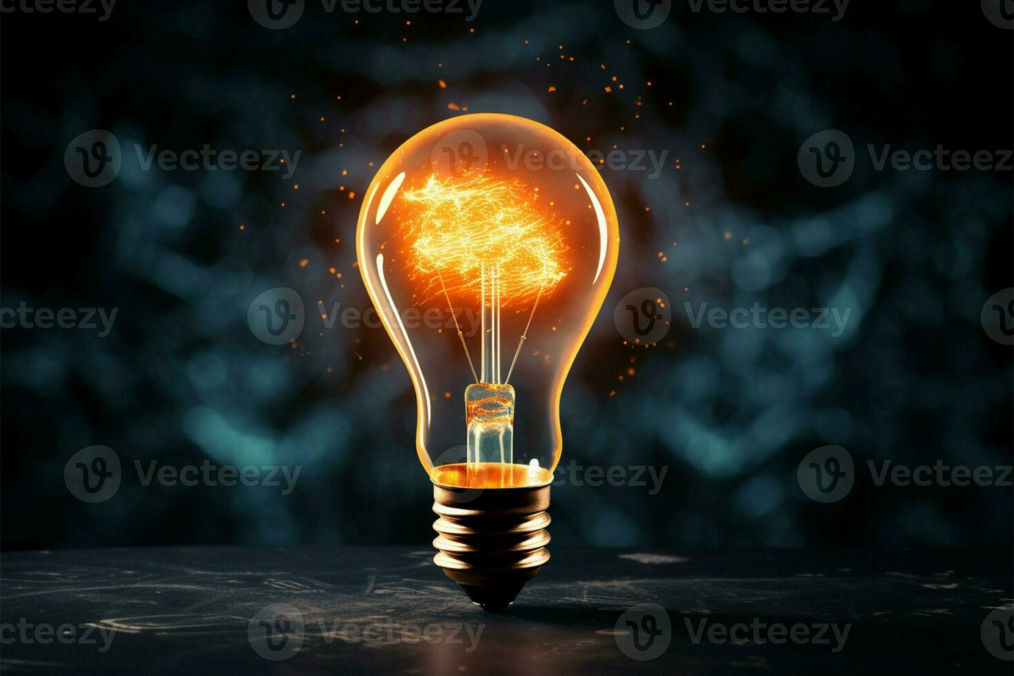 Chalk sketched bulb symbolizes brilliance, igniting innovative ideas and inspiration AI Generated photo