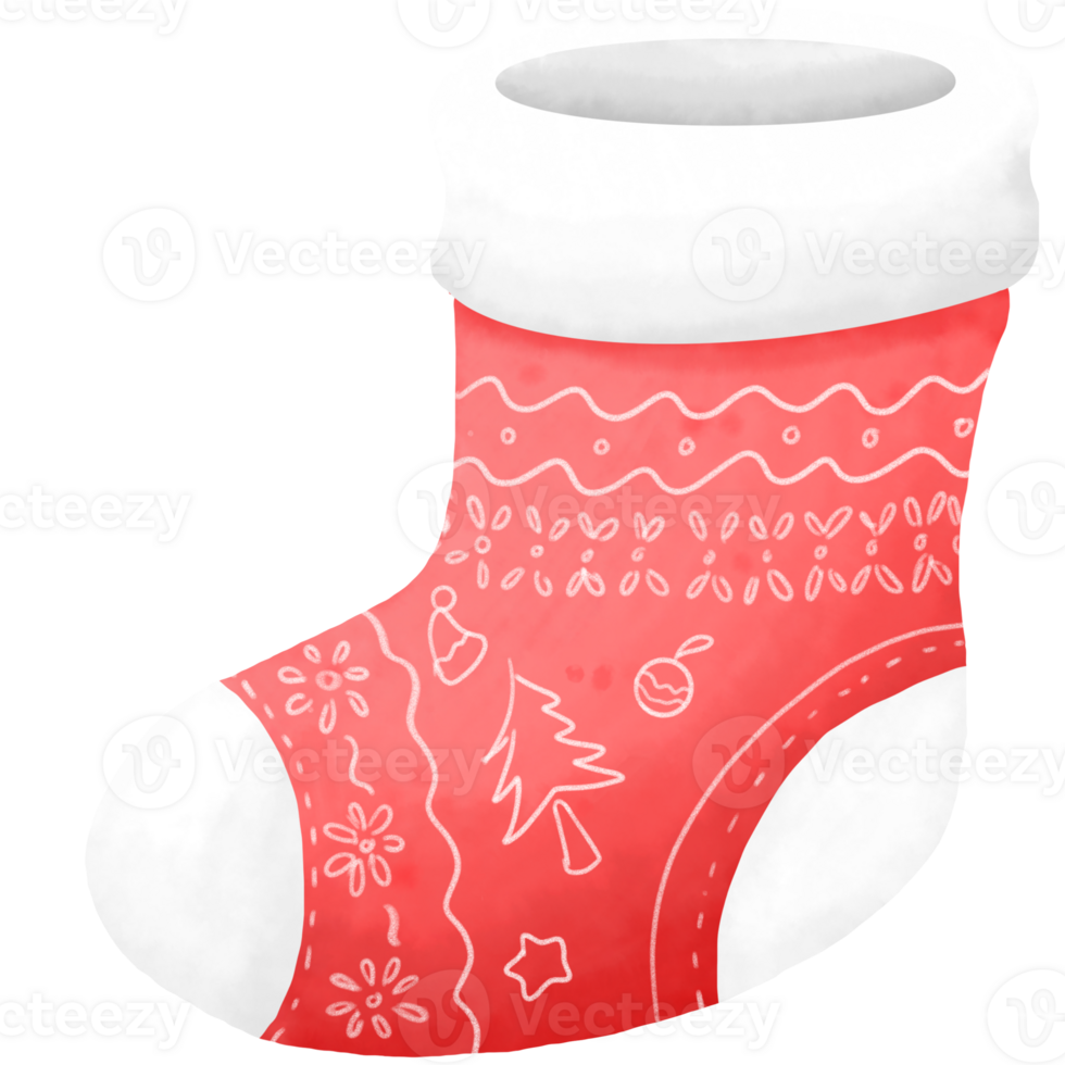 Red sock for Christmas png