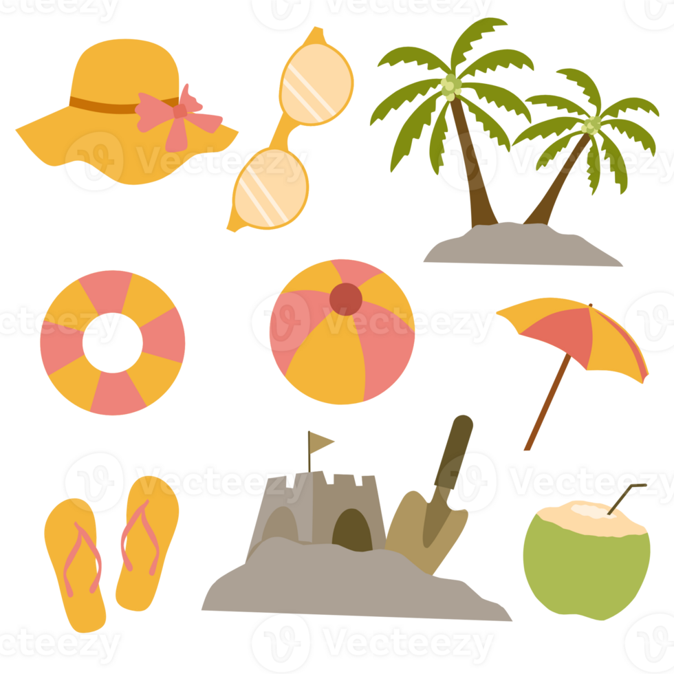 Set Of Summer icons png