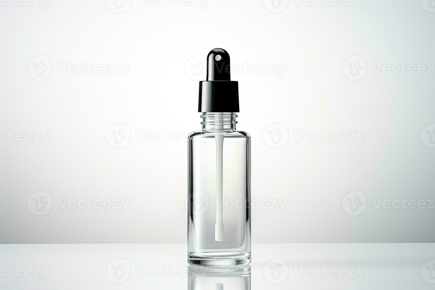 clear glass dropper bottle, product mockup concept. AI Generated photo