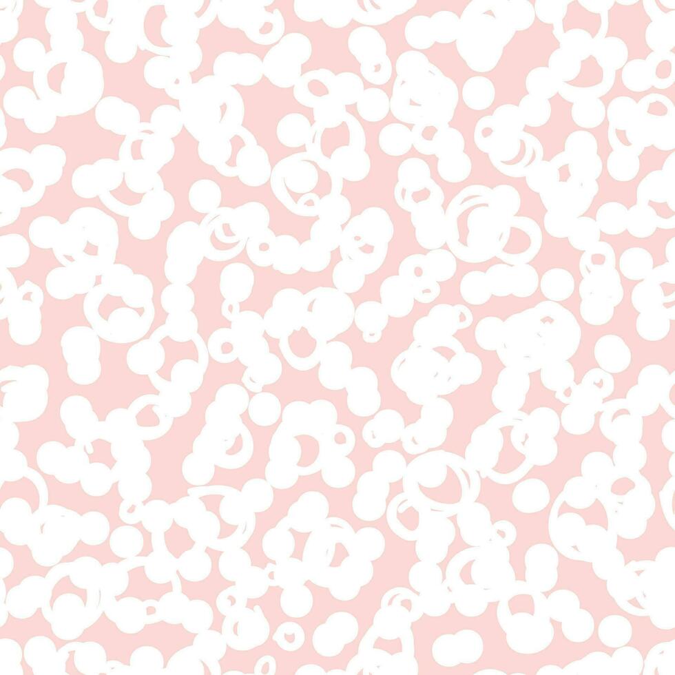 un rosado y blanco antecedentes con muchos pequeño círculos vector