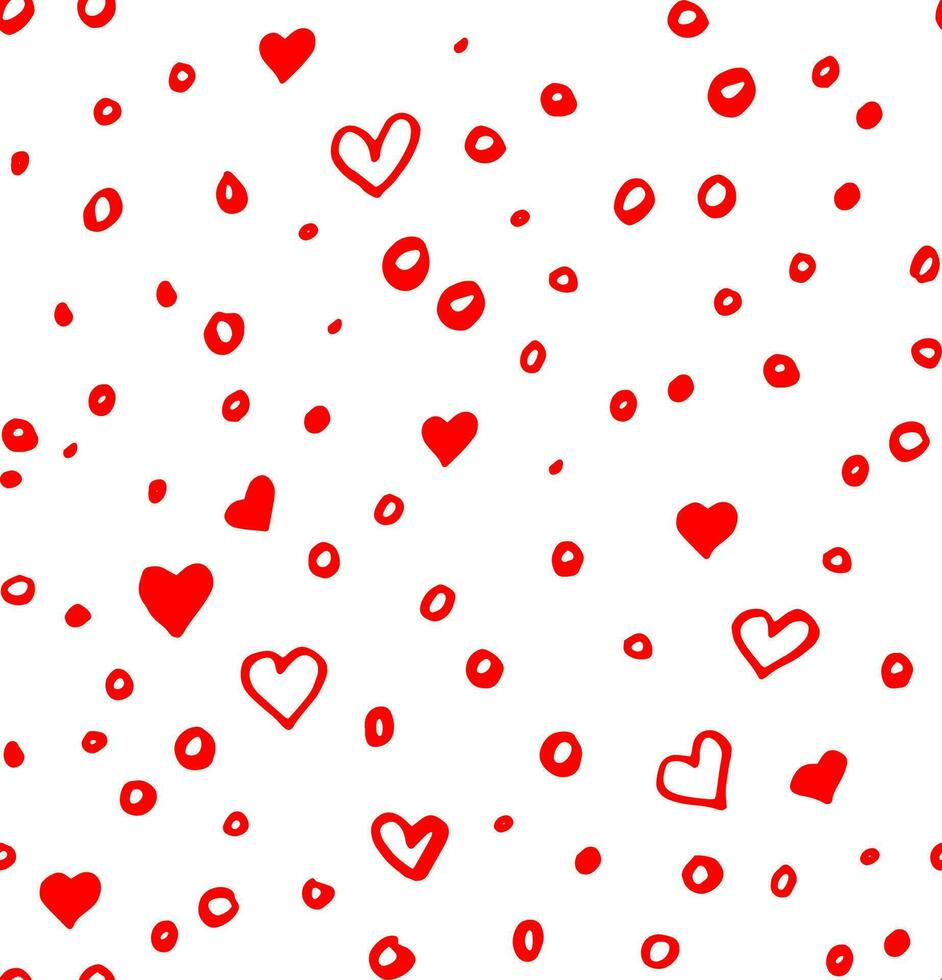 a red heart pattern with many small hearts vector