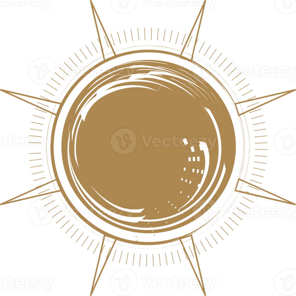 sun line art icon. Graphic pattern for astrology, esoteric, tarot, mystic and magic. png