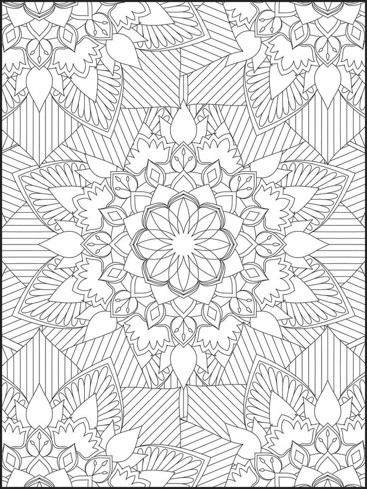 mándala, mandala colorante página, floral mandala colorante página. floral mandala modelo adulto colorante página vector
