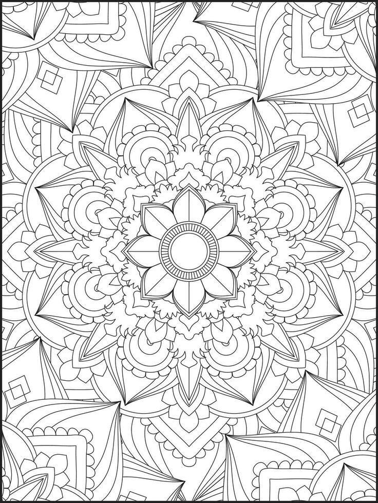 mándala, mandala colorante página, floral mandala colorante página. floral mandala modelo adulto colorante página vector