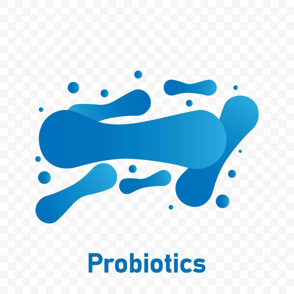 Probiotics symbol. Vector logo design isolated on transparent background.