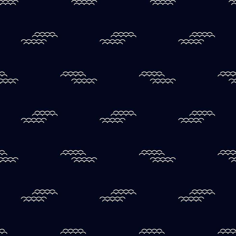 a seamless pattern with waves on a dark background vector