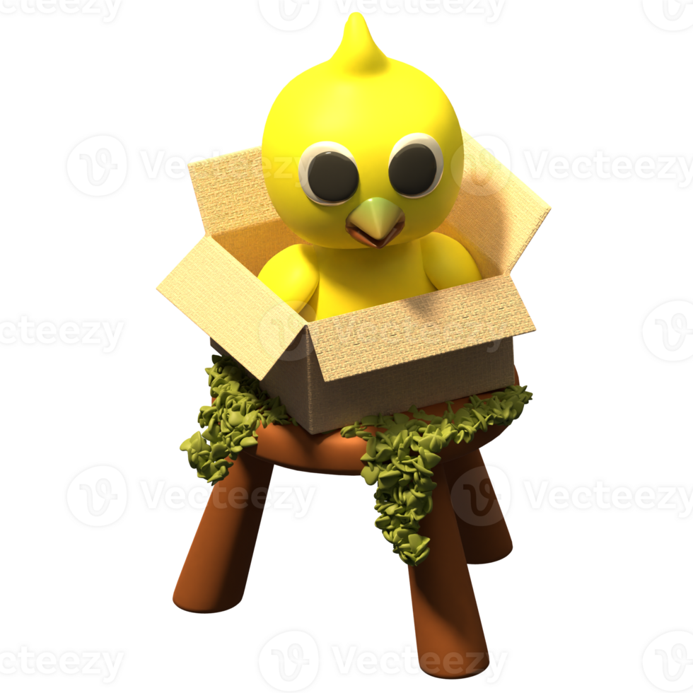 3d vogel karakter illustratie png