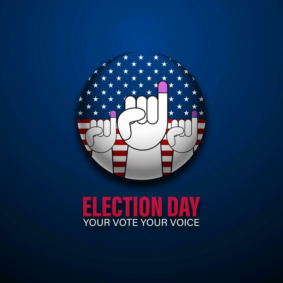 United States Election Date November 7 Background Vector Illustration