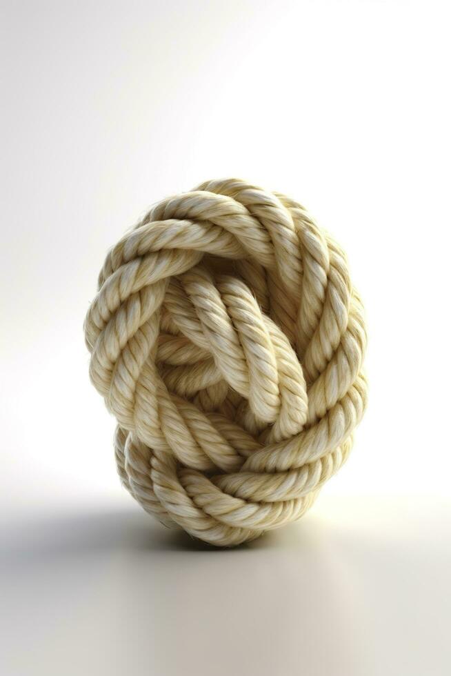 ropes isolated on a white background. Generative AI photo