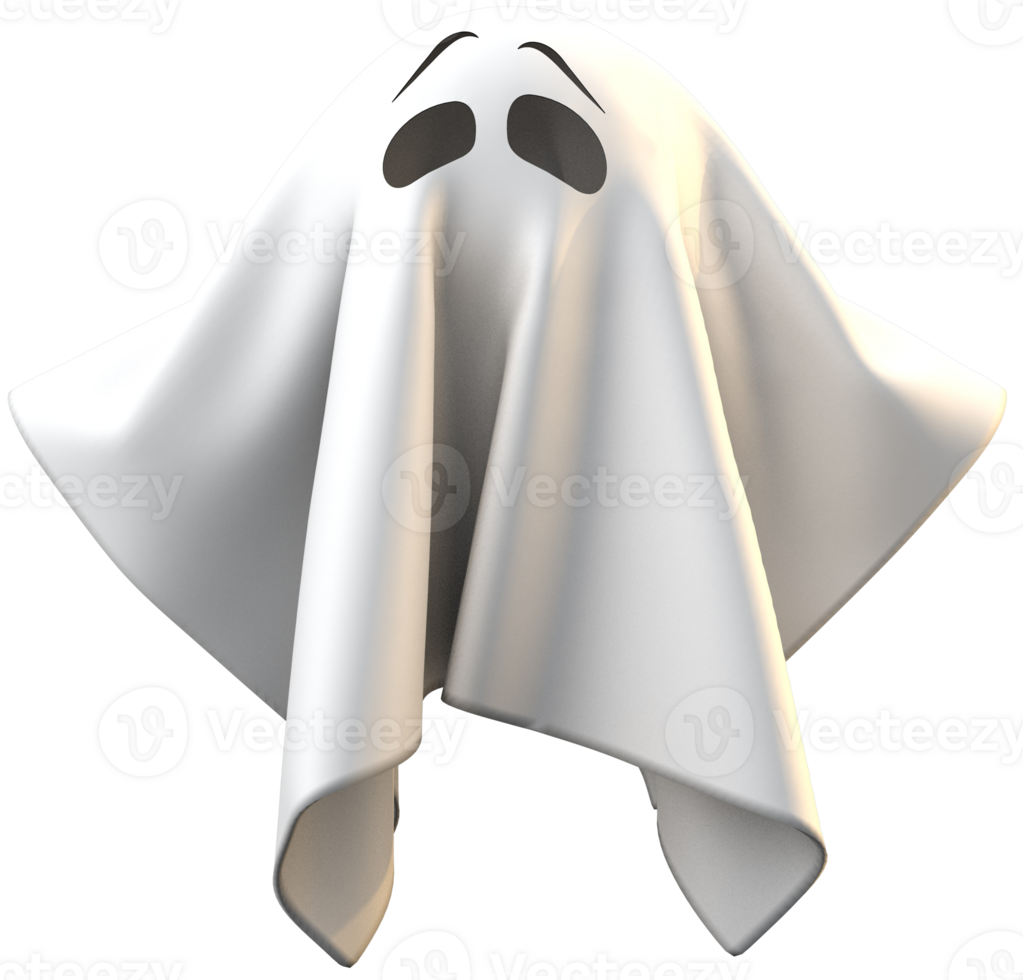 ghost with scared face a halloween concept png