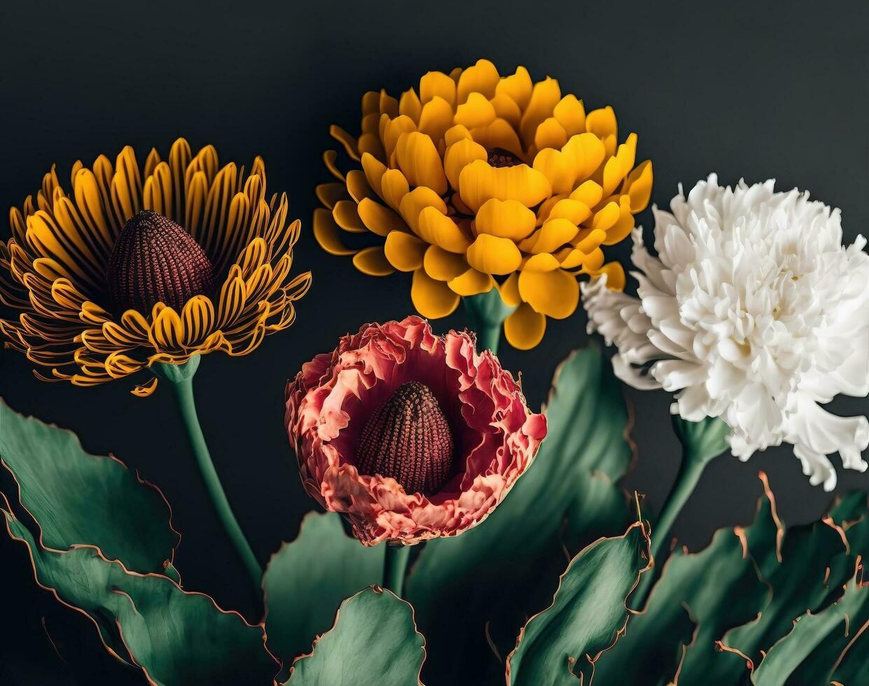 elegant fauna and flora bloom banner for greeting cards generative ai photo
