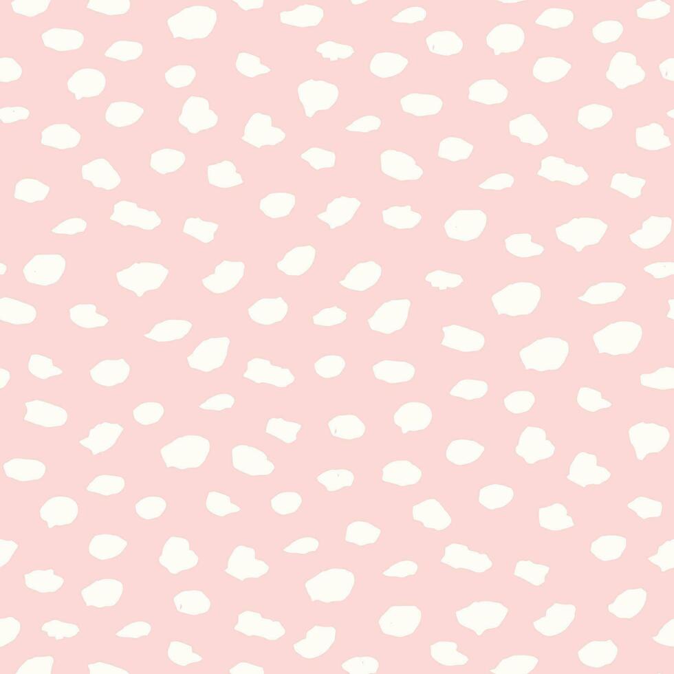 a pink and white pattern with spots and strokes vector