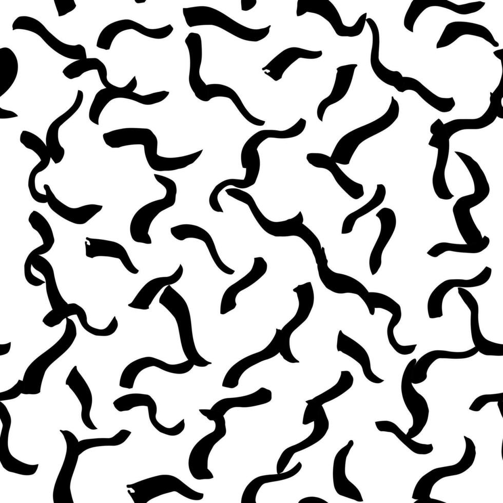 a black and white pattern with free hand strokes vector