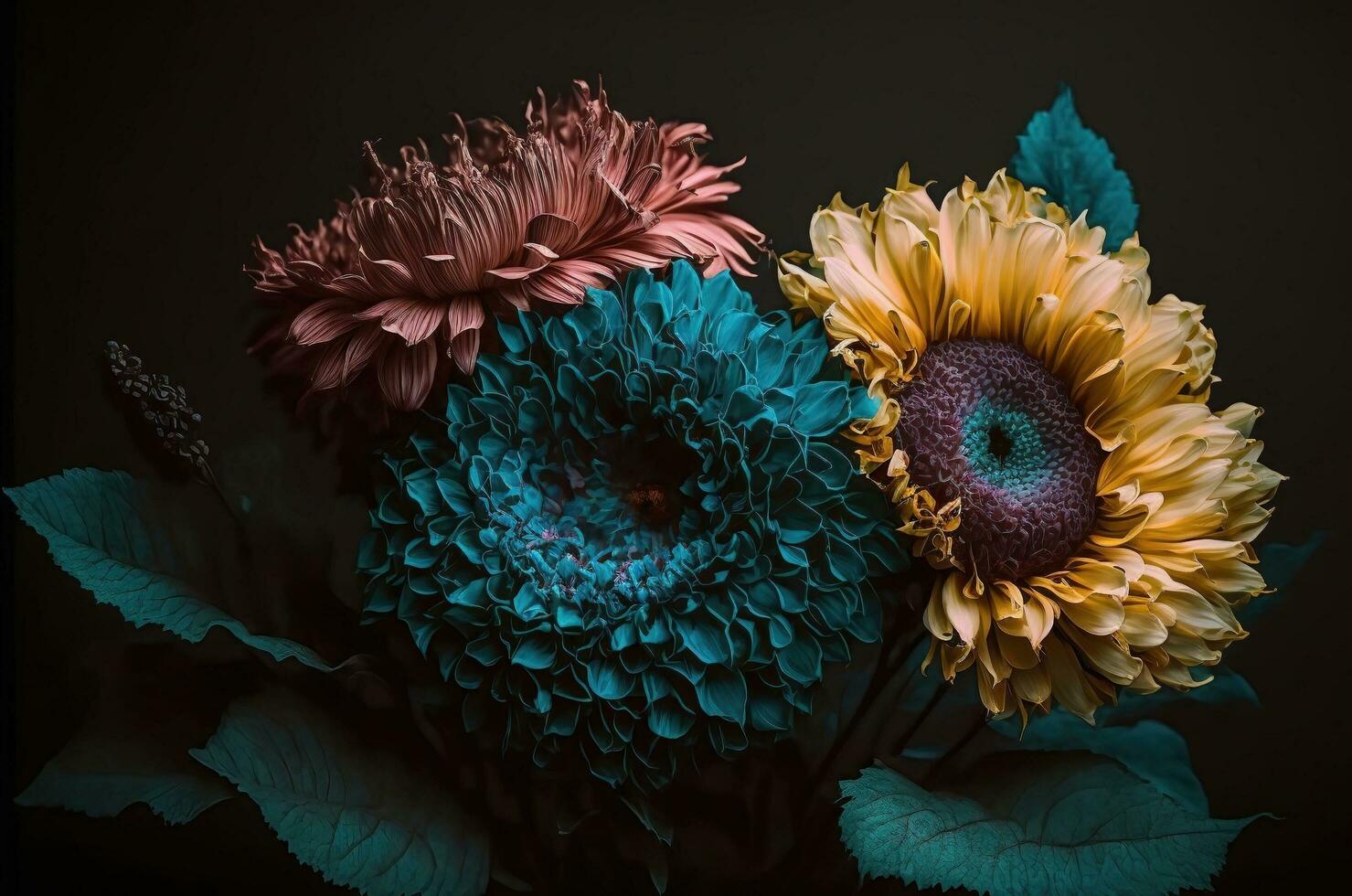 flower power botanical banner for weddings and more generative ai photo