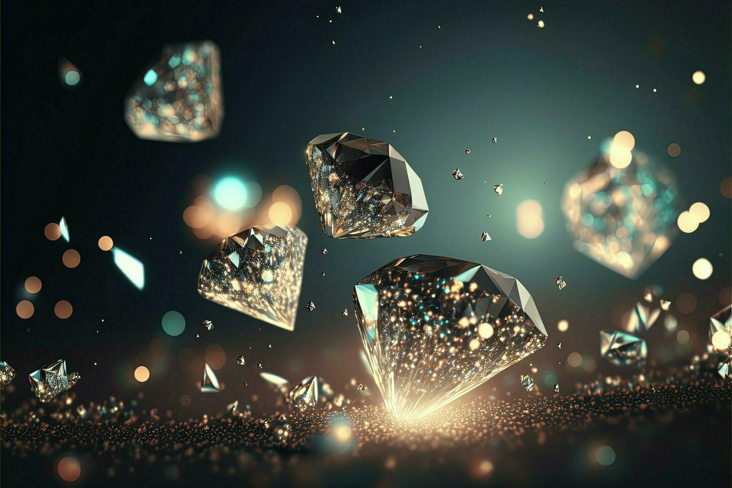 enhances the glowing and sparkling of gemstone with generative ai technology photo