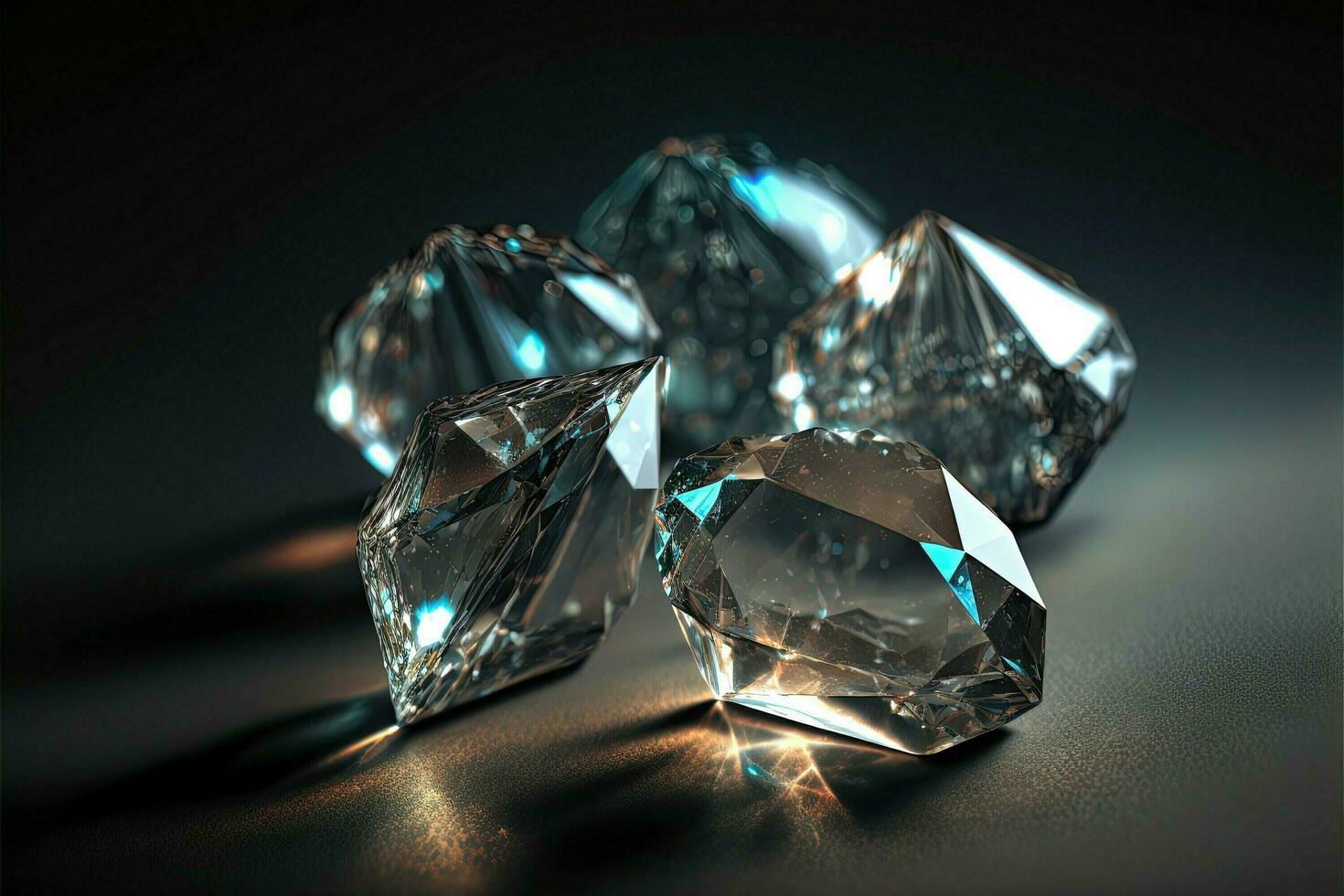 glowing gemstone and sparkling diamond background generative ai technology photo