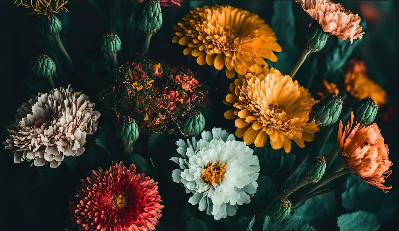 nature inspired fauna and flora bloom banner for weddings generative ai photo
