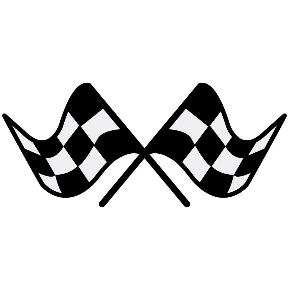 Race flag icon. Competition sport flag line png