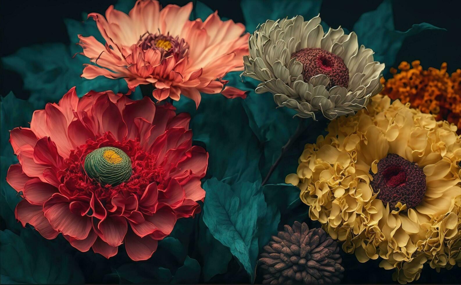 decorative fauna and flora banner for wedding invites generative ai photo