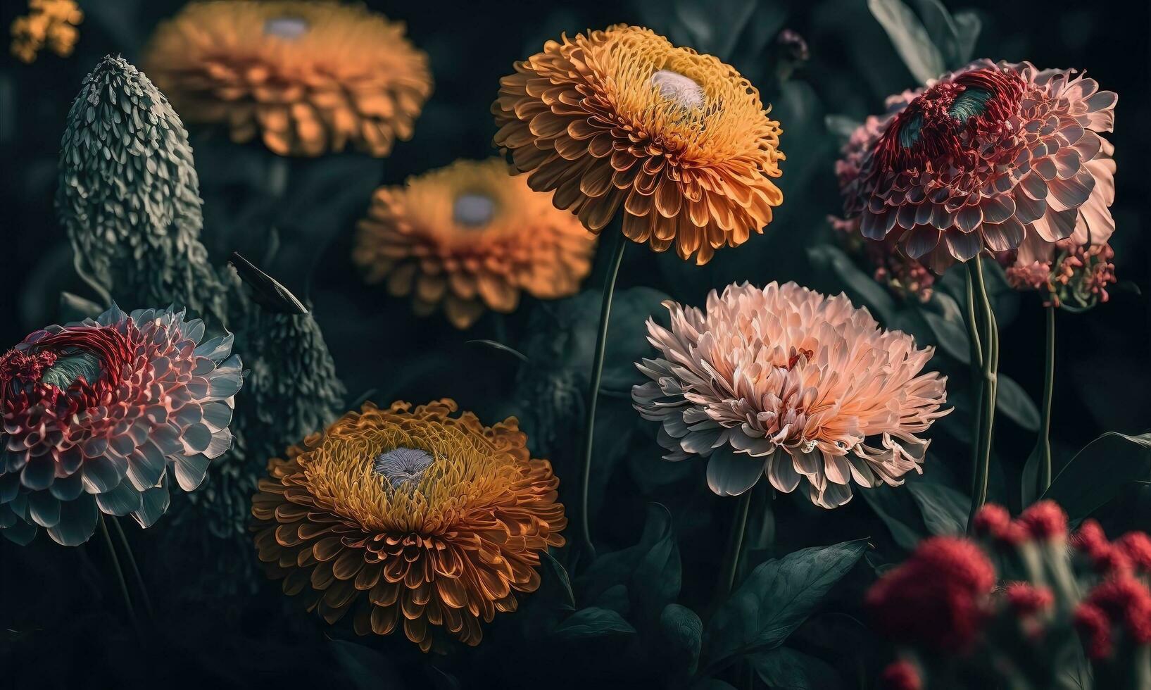 beautiful floral blossom banner for invitation and greeting generative ai photo