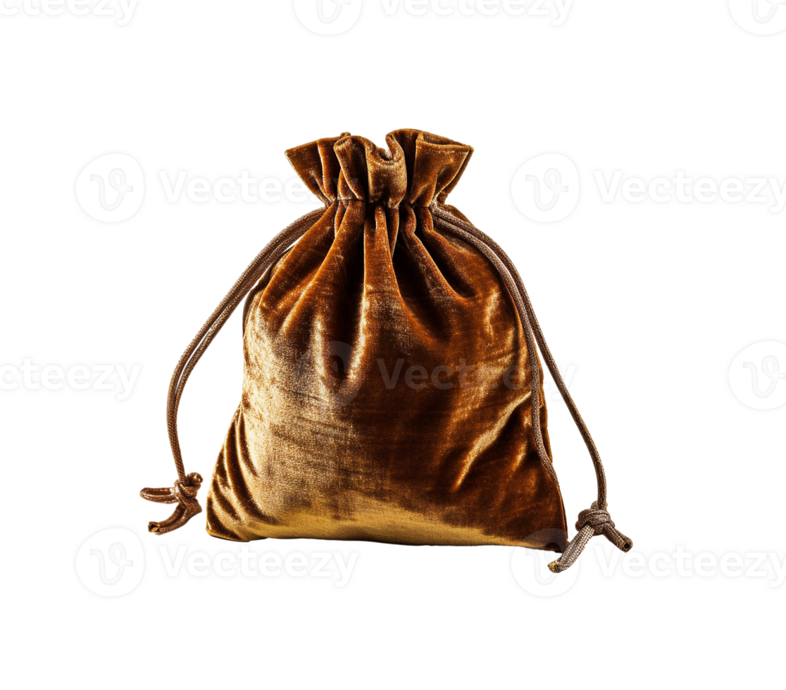 Brown bag isolated on transparent background, created with generative AI png