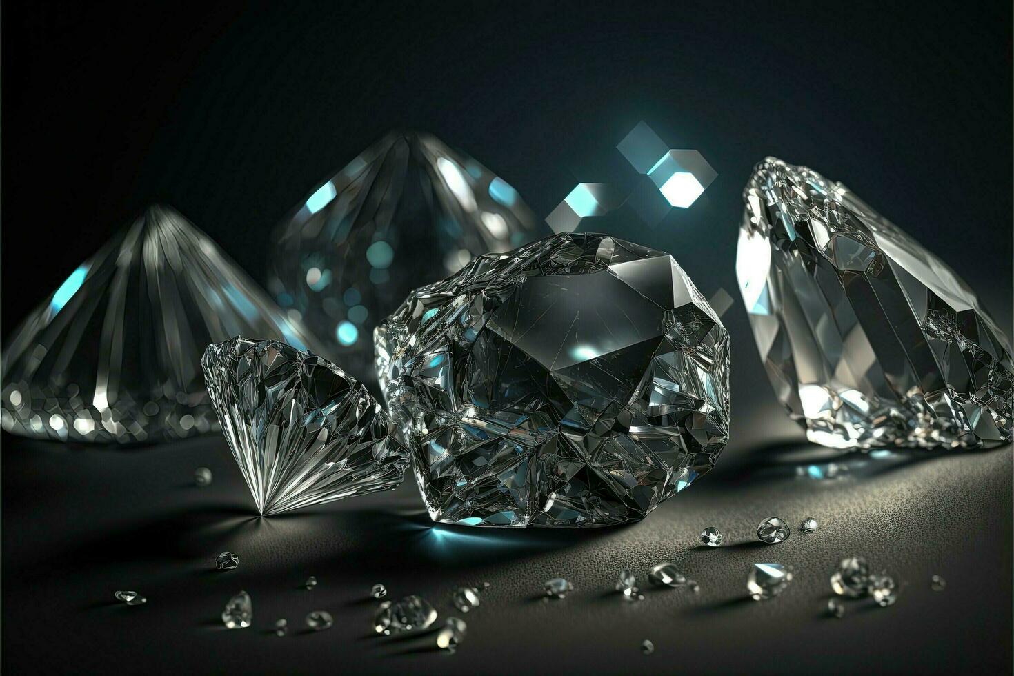 crystal clear a transparent and reflective shiny diamond background generative ai technology photo