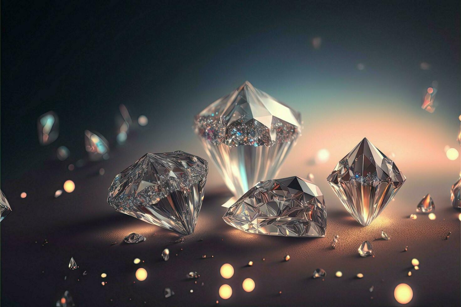 realistic diamond gem background with premium quality generative ai technology photo