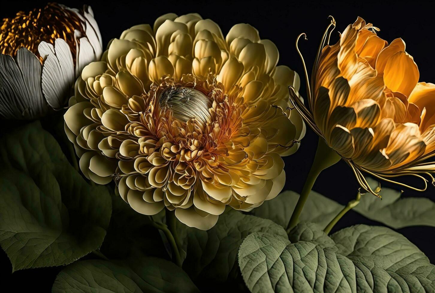 beautiful flower illustration banner for gorgeous design projects generative ai photo