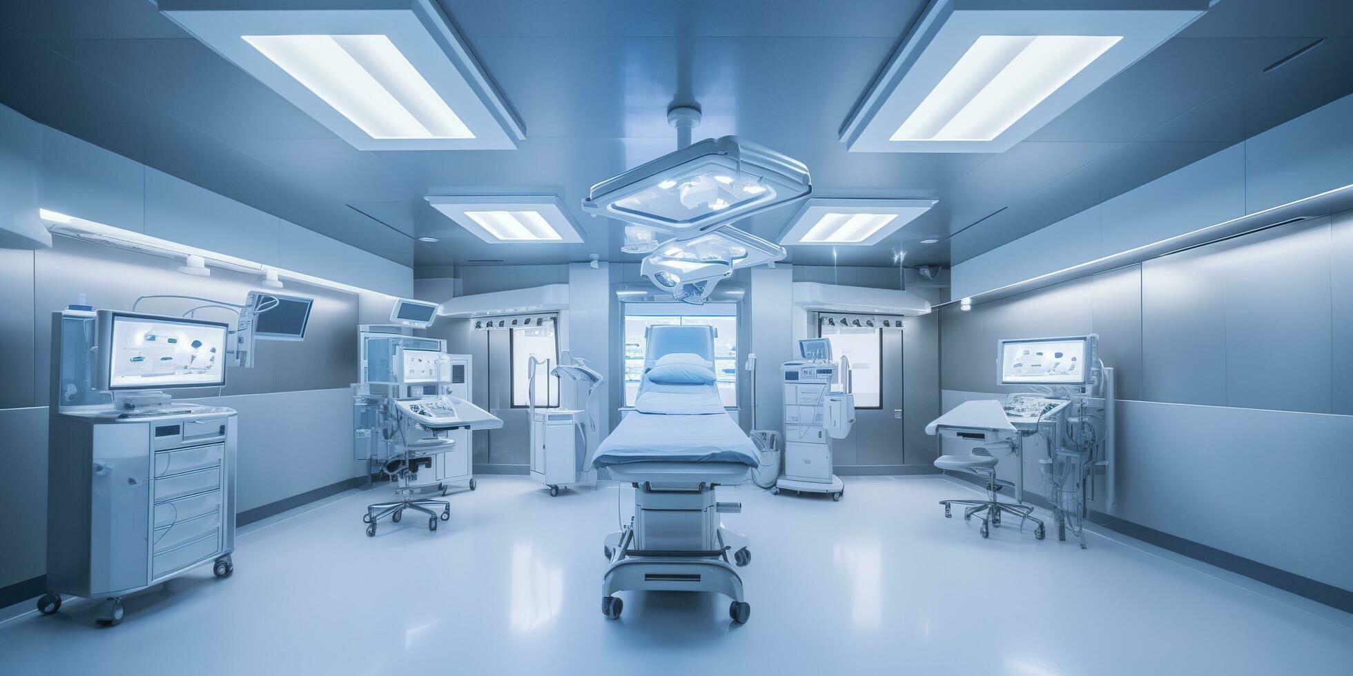 minimalistic design Interior of operating room in modern clinic. AI Generative photo