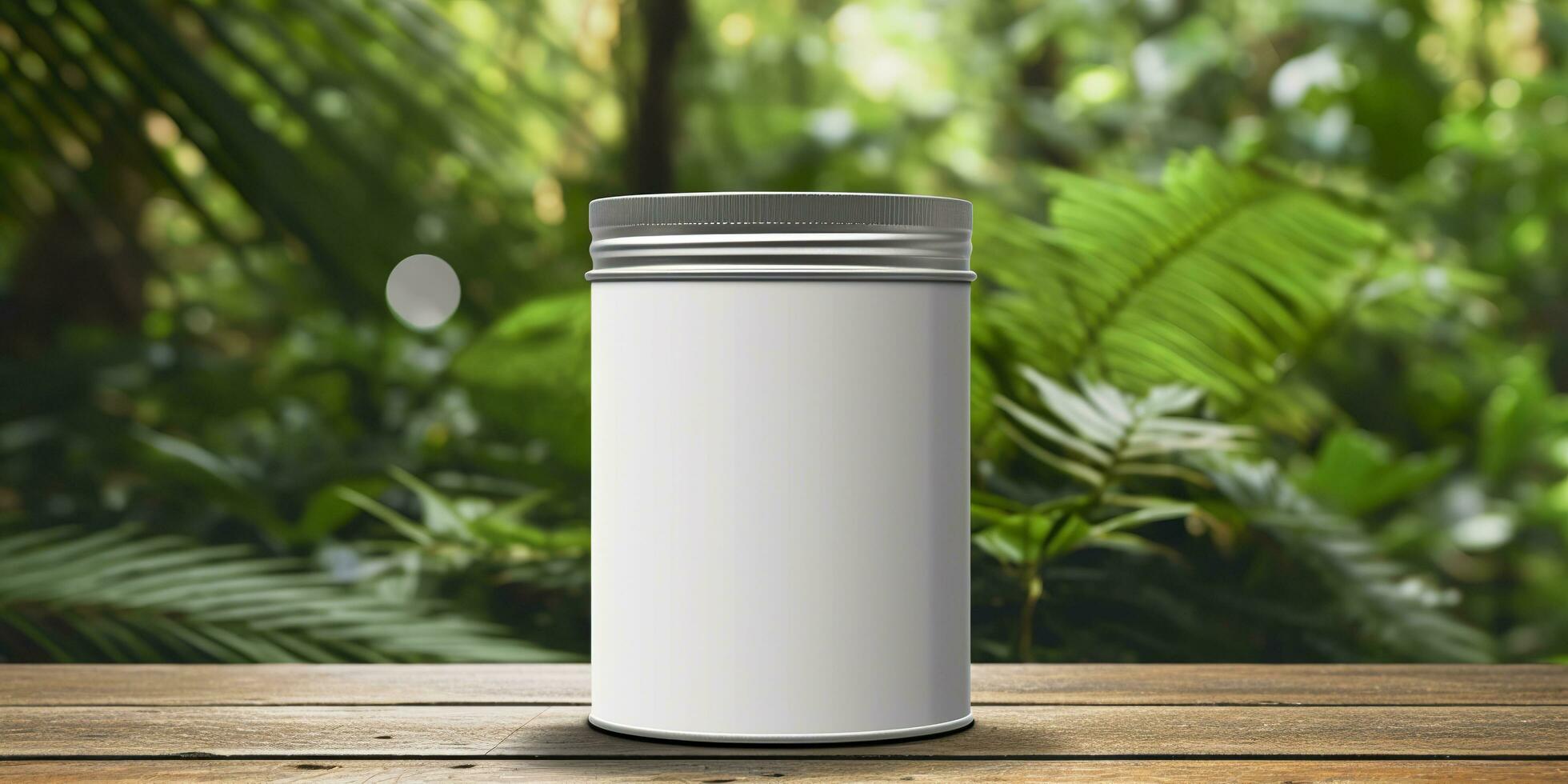 A mock up white cosmetic container. Generative AI photo
