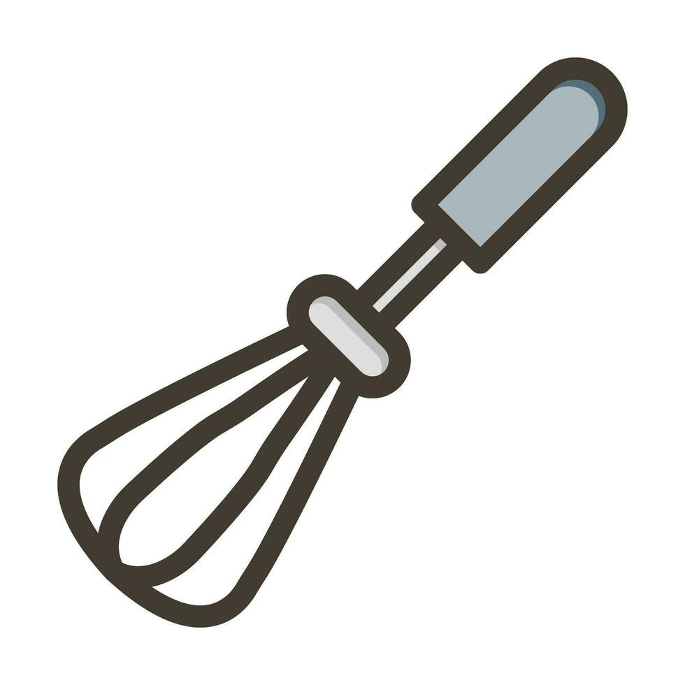 Whisk Vector Thick Line Filled Colors Icon For Personal And Commercial Use.