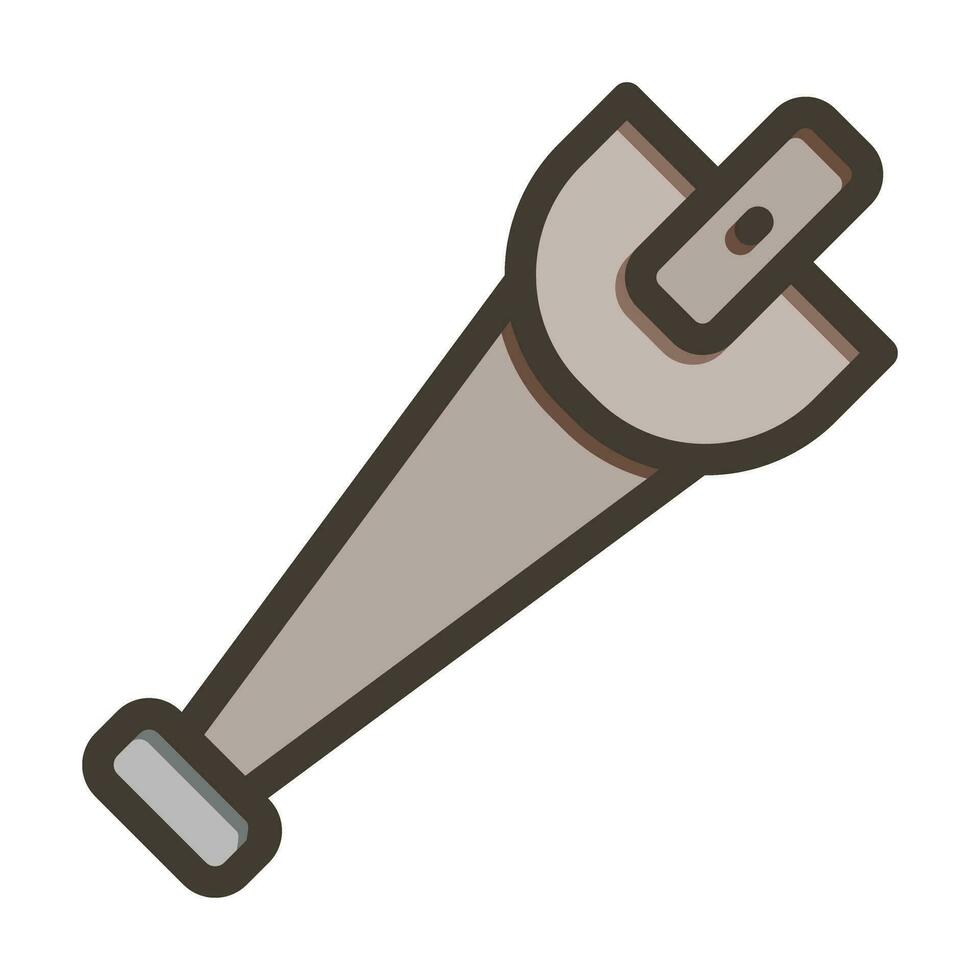 Wooden Leg Vector Thick Line Filled Colors Icon For Personal And Commercial Use.