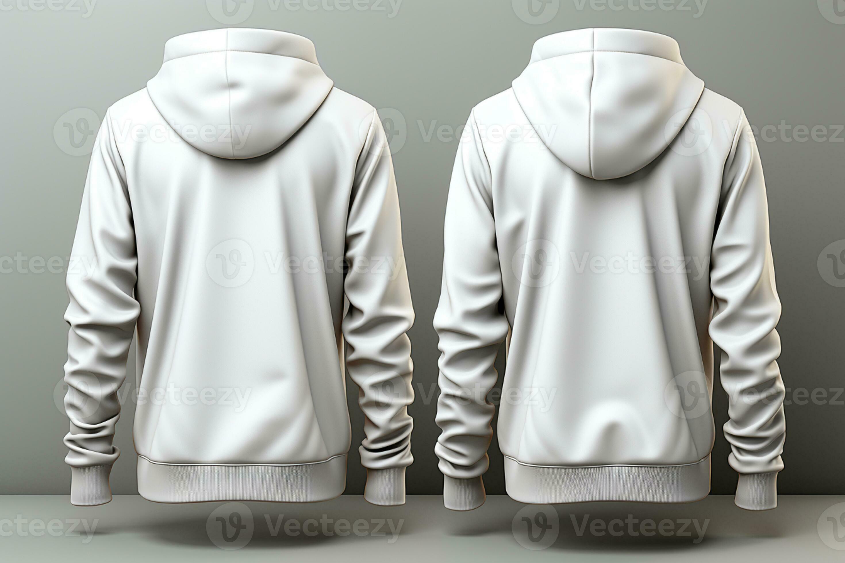 Blank mens hoodie template 3D rendering realistic white black sweatshirt back for design presentation Mockup clothes AI Generated 28289426 Stock Photo at Vecteezy