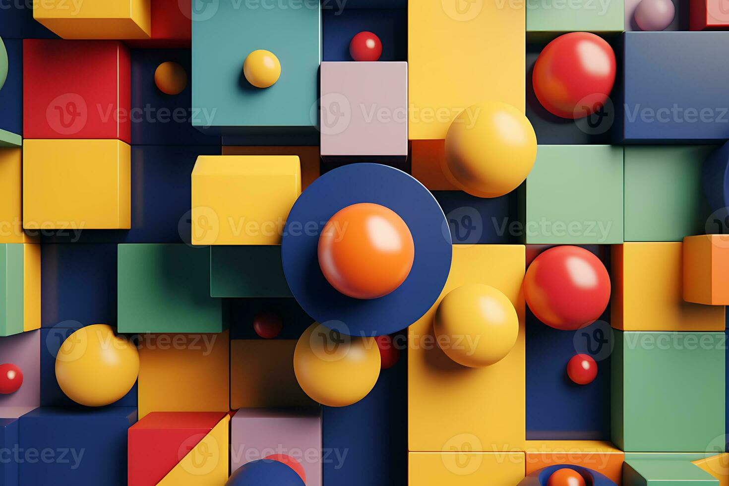 colorful Abstract geometric shapes wallpaper photo