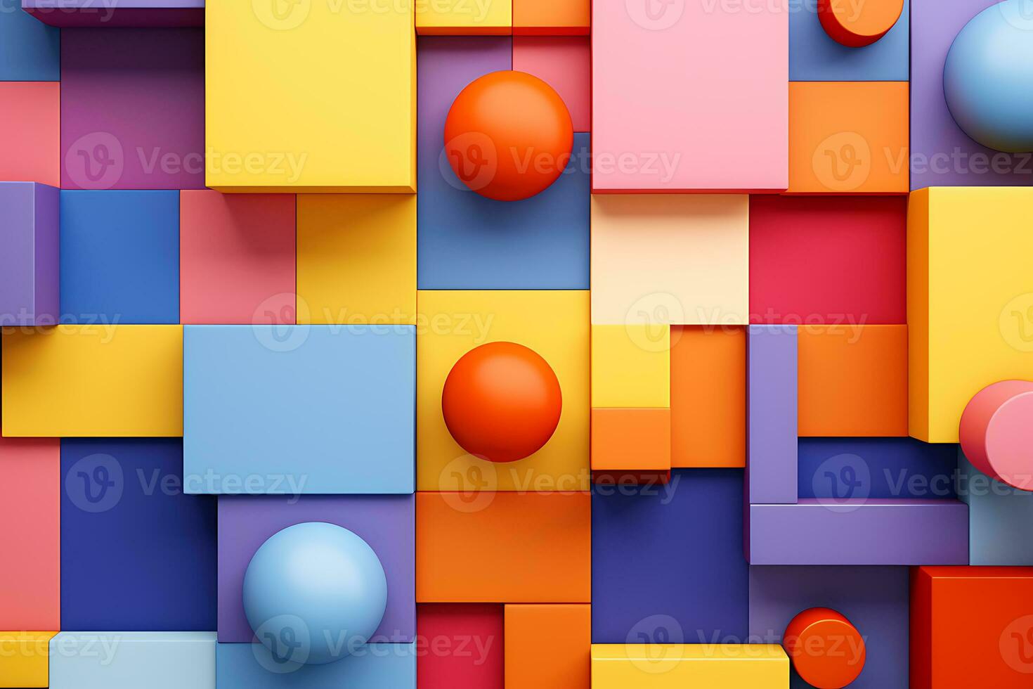 colorful Abstract geometric shapes wallpaper photo